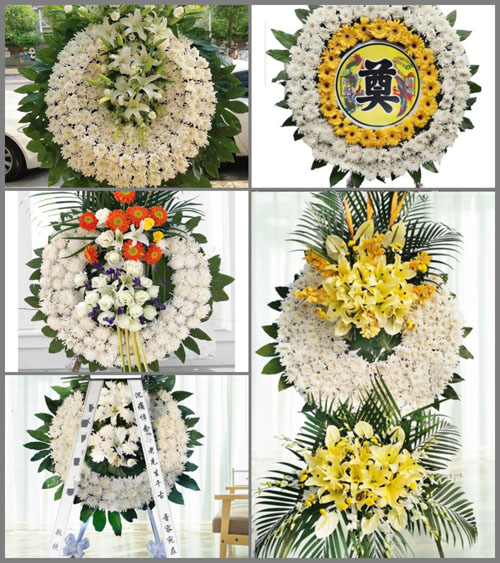 北京房山区城关街道北市村花圈速递